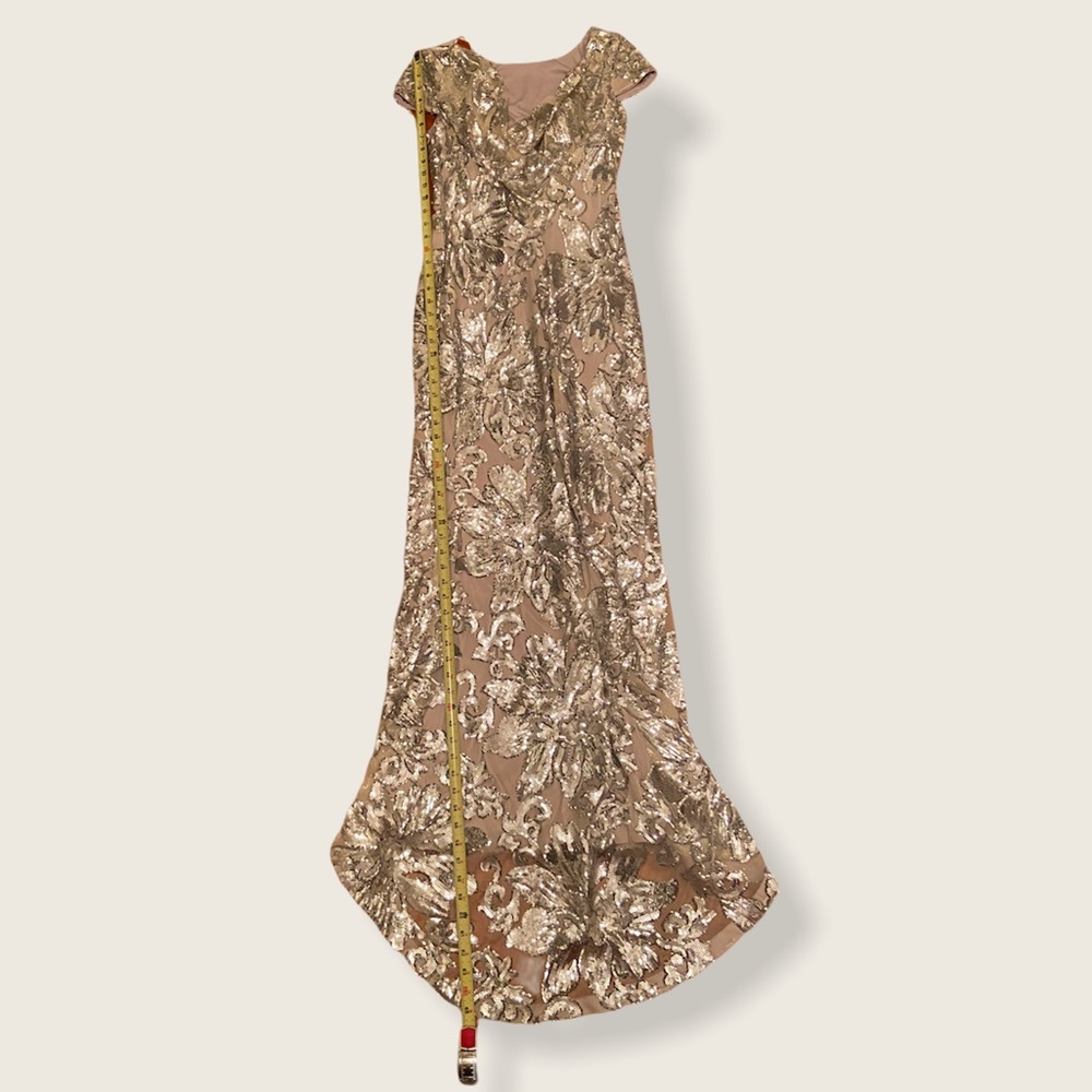 Calvin Klein Embellished Cowl Back Gown - Picture 12 of 16